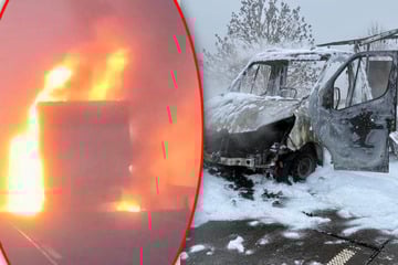 Lkw fängt während der Fahrt Feuer: Fahrer muss ins Krankenhaus