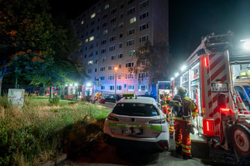 Großeinsatz in Erfurt: Mitten in der Nacht brennt's im Hochhaus