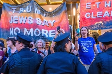 Jewish protesters arrested while demonstrating against Israel's war on Gaza outside Trump hotel