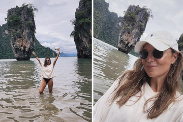 Welche heiße Star-Moderatorin versucht sich hier als Bond-Girl in Thailand?