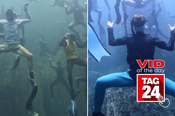 Viral Video of the Day for April 26, 2024: "Crab people" dominate TikTok with underwater group fun!