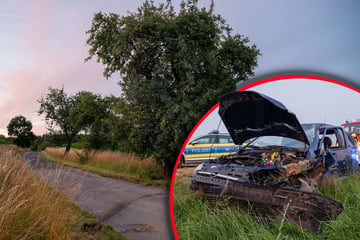 Aus Wrack geklettert: Opel-Fahrer baut Unfall in Oberlausitz und flieht anschließend vom Tatort