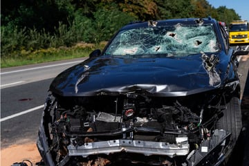 Lkw kracht in Leitplanke und schleudert Steine auf A61: Autofahrer schwer verletzt