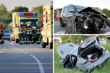 Vorfahrts-Crash in Mittelsachsen: Drei Personen verletzt