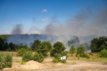 Großbrand auf früheren Panzerschießplatz gestoppt