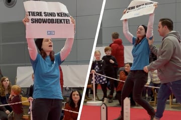Stuttgart: Lautstarker Protest: PETA-Aktivistin stürmt Heimtiermesse in Stuttgart
