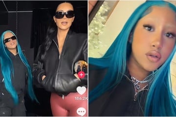 North West rocks bleached eyebrows during outing with mom Kim Kardashian