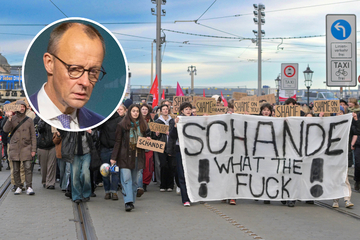 Demo gegen CDU-Chef Merz: So viele gehen in Dresden auf die Straße!