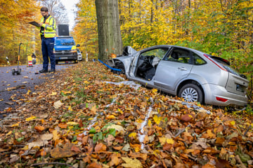 Heftige Kollision mit Baum: Rentner (80) muss nach Dresden in Klinik geflogen werden!