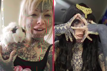 Extreme tattoo addict inks eyeballs and tongue in quest to become a viper-cat hybrid