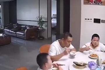 Erdbeben überrascht Familie beim Essen: Was ein kleiner Junge dann tut, sorgt für Lachtränen