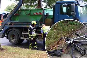 Verkehrsunfall in der Jahnallee: Lastwagen überrollt Radfahrer