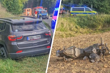 100 Meter weit geschleudert: Rettungshelis bringen zwei Biker in Klinik