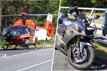 Heftiger Motorradunfall in Sachsen: Mehrere Verletzte