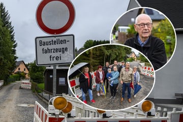 Dauer-Baustelle in der Sackgasse sorgt für Anwohner-Protest im Erzgebirge