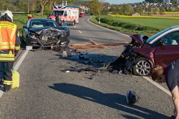 Frontal-Crash bei Gießen: Vier teils Schwerverletzte, darunter ein siebenjähriges Kind