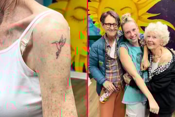 87-year-old granny gets adorable matching tattoo with granddaughter