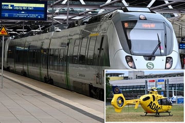 Leipzig: Medizinischer Notfall in einer S-Bahn am Flughafen Leipzig/Halle