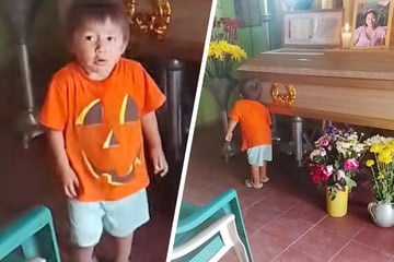 Kleiner Junge trauert am Sarg seiner geliebten "Mama": Was er dann fleht, bricht allen Herzen