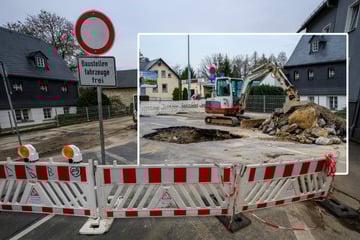 Chemnitz: Umleitung nach Wasserrohrbruch in Chemnitz steht: Zwickauer Straße vorerst voll gesperrt
