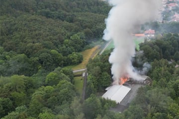 Riesige Rauchwolke im Harz: Ehemalige Möbelfabrik brennt lichterloh, Warnung über NINA