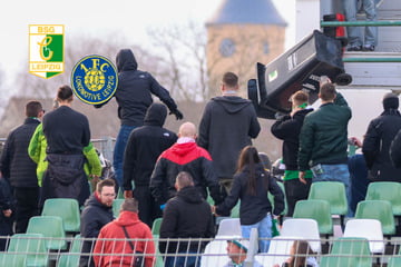 Bis zum Abpfiff benahmen sich die Fans von Lok und Chemie, dann flogen die Mülltonnen!