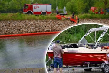 Ölfilm! Sinkendes Motorboot sorgt für Großeinsatz
