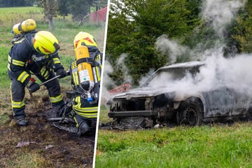 Große Rauchwolke in Ostsachsen: Skoda nur noch Schutt und Asche