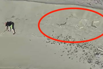 Touri-Trio will "spektakuläres" Foto knipsen, doch Flut lässt sie stranden