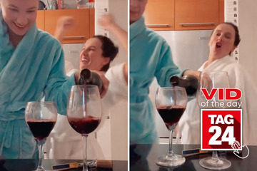 Viral Video of the Day for September 26, 2023: TikToker makes "pour" decision in wine catastrophe