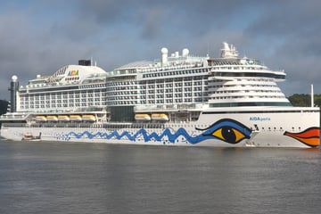 "AIDAperla" nach Kollision mit Hafenmauer in Hamburg eingelaufen