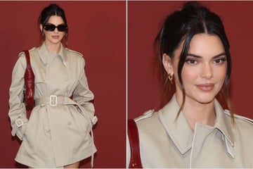 Kendall Jenner struts on the Versace runaway show at Milan Fashion Week