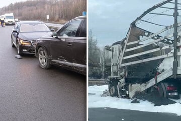 Unfall A4: Nach Crash auf A4 in Sachsen: Brennender Lkw sorgt für weitere Vollsperrung!