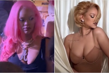 Rihanna teases Met Gala look with bubblegum pink hair!