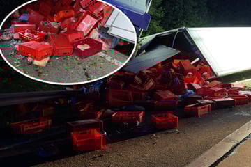 Unfall A5: Lkw-Unfall auf A5: Mehrere Tonnen Fleisch sorgen für Teilsperrung