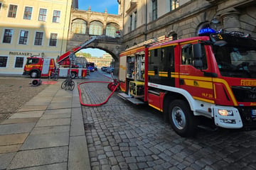 Dresden: Großer Feuerwehreinsatz am Residenzschloss: Was ist hier los?