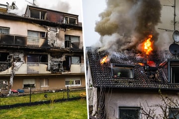 Riesige Rauchsäule über Weiterstadt: Flammen-Inferno zerstört Mehrfamilienhaus