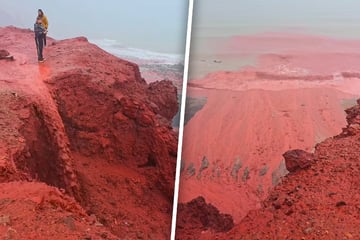 Strand färbt sich plötzlich blutrot: Was hat es damit auf sich?