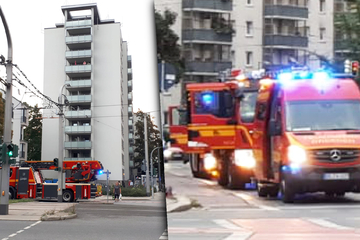 Dresden: Feuerwehreinsatz an Hochhaus in Dresdner Innenstadt