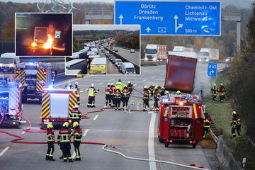 Chemnitz: Mega-Stau! Sperrung auf A4 bei Chemnitz nach Lkw-Brand