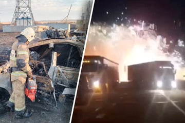 Pyro-Inferno wütet minutenlang: Auto kracht in Truck voller Feuerwerk - vier Tote