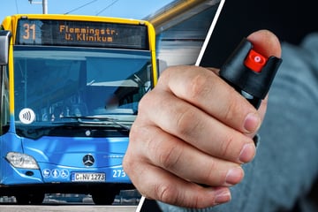 Chemnitz: Reizgas-Attacke in Chemnitzer Bus: Suff-Mann sorgt für Ärger