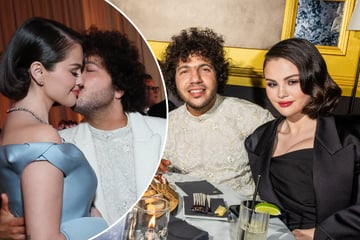 Selena Gomez packs on PDA with Benny Blanco at Golden Globes after host's dig