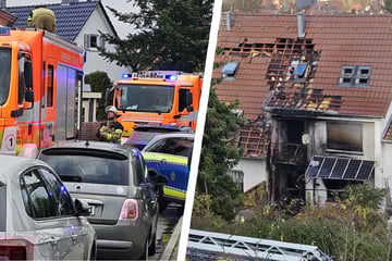Stuttgart: Haus geht nach Explosionen in Flammen auf: Zwei teils schwer Verletzte
