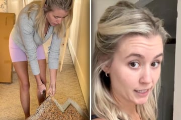 Frau zieht Teppich in ihrem neuen Haus ab: Als ihr klar wird, was los ist, folgt der Schock