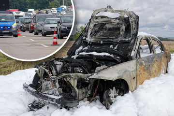 BMW fängt Feuer und brennt vollständig aus: Langer Stau auf A4