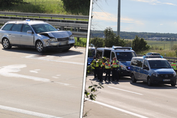 Unfall A4: Nach zwei Unfällen Vollsperrung auf A4 von Chemnitz Richtung Dresden
