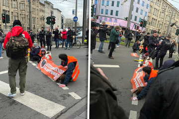 Köln: Klima-Protest in Köln: "Letzte Generation" blockiert den Neumarkt