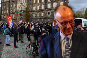 Dresden: Demonstranten nutzen Kanzler-Besuch für Proteste