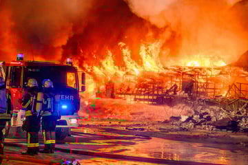 Großbrand in Lagerhalle von Autohaus: Schaden in Millionenhöhe